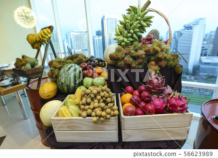 Variety of fresh tropical fruits Variety of fresh tropical fruits 56623989