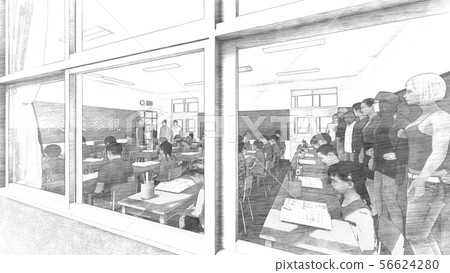 Elementary School Class Visiting Class Illustration 47 56624280