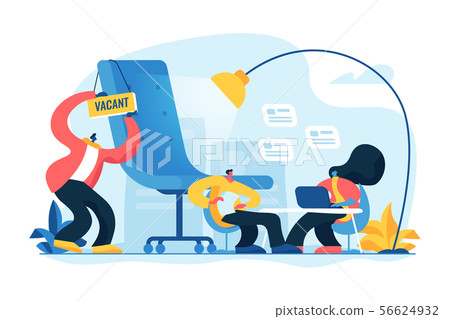 Recruitment agency concept vector illustration. 56624932