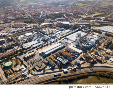 Top view of the chemical plant and the surrounding area Top view of the chemical plant and the surrounding area 56625817