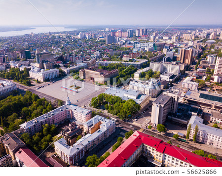 Aerial view of Voronezh with Lenin Square 56625866