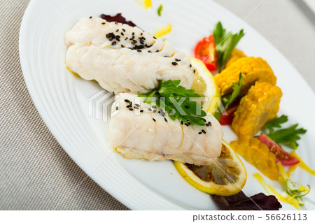 Steamed cod fillets Steamed cod fillets 56626113
