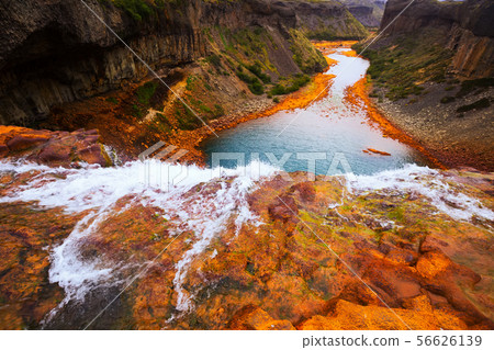 View of Agrio river near Salto del Agrio waterfall View of Agrio river near Salto del Agrio waterfall 56626139