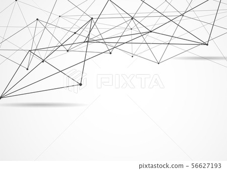 Abstract connecting dots and lines with geometric - Stock Illustration ...