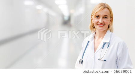 Senior woman doctor working in the hospital. Senior woman doctor working in the hospital. 56629001