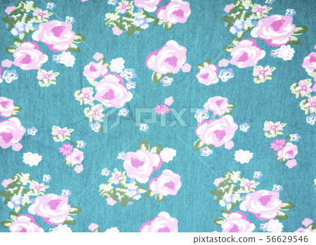 Vintage floral fabric, Fragment of colorful retro Vintage floral fabric, Fragment of colorful retro 56629546