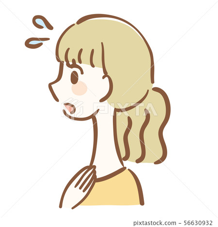 Illustration of a worried woman - Stock Illustration [56630932] - PIXTA