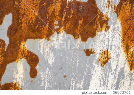 Rust on surface of the old iron, Old metal sheet  56633761