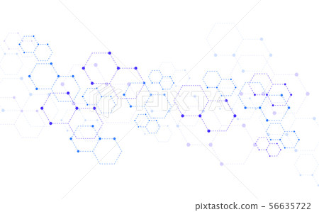blue geometric shape abstract technology background pureLiFi
