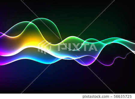 Modern speaking sound waves oscillating dark blue 56635725