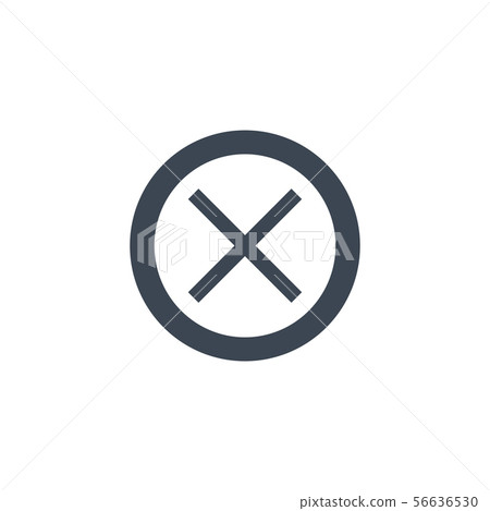 Cross Mark related vector glyph icon. Cross Mark related vector glyph icon. 56636530
