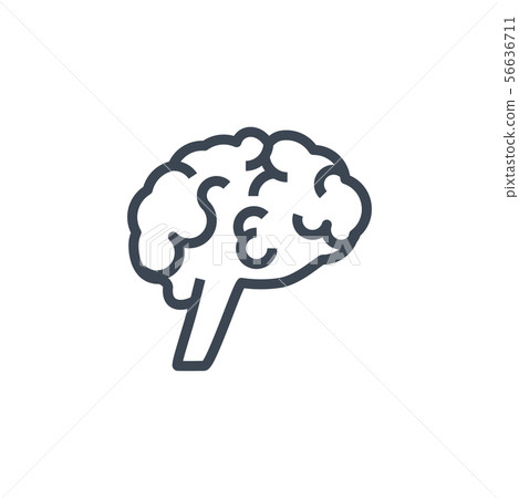 Brain related vector glyph icon. 56636711
