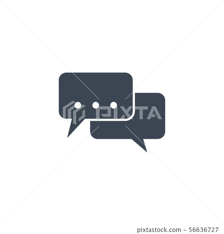 Speech Bubble Flat related vector glyph icon. 56636727