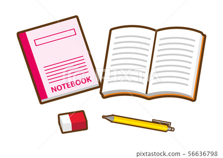 Stationery icon Pink notebook line drawing 56636798