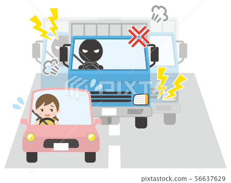 一輛卡車駕駛的客車的一名婦女 一輛卡車駕駛的客車的一名婦女 56637629