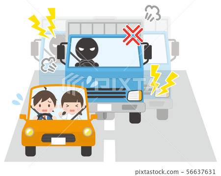 乘用車卡車駕駛的男人和女人 乘用車卡車駕駛的男人和女人 56637631