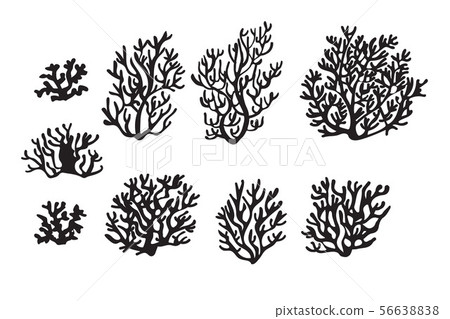 set of corals for underwater scene set of corals for underwater scene 56638838