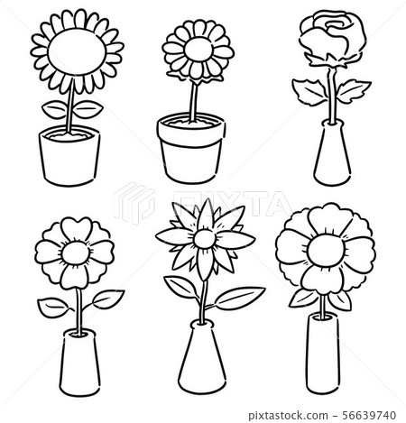 vector set of flower vector set of flower 56639740