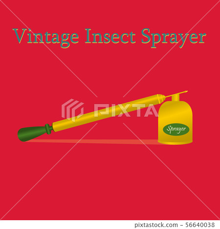 Vintage brass bottle insect spray vector 56640038