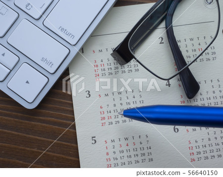 Business image · calendar · keyboard · glasses 56640150