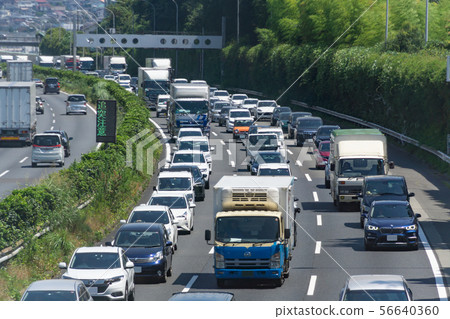 交通堵塞圖像公路 56640360