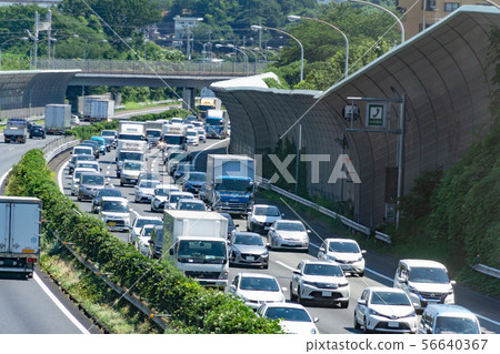 Traffic jam image highway Traffic jam image highway 56640367