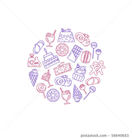 Vector sweets icons illustration Vector sweets icons illustration 56640683