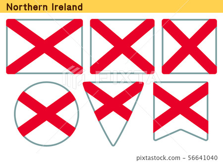 "Northern Ireland flag" 6-shaped icon design 56641040