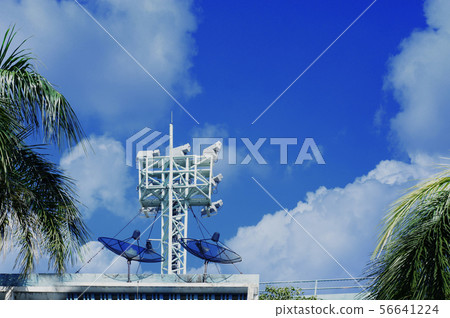 Tower with antennas of cellular communication on Tower with antennas of cellular communication on 56641224