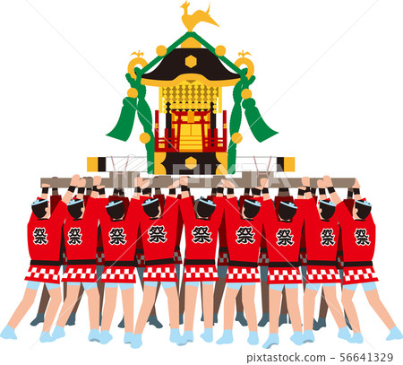 A bearer that lifts the mitake. Vector material. 56641329