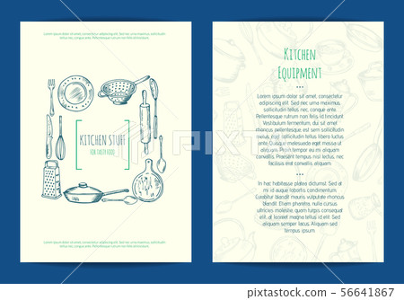 Vector card, flyer or brochure template for kitchen 56641867