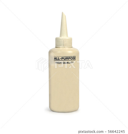 Purpose Oil bottle on white background. 56642245
