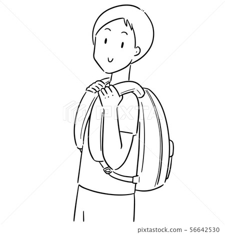 man carrying backpack