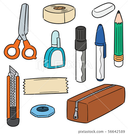 vector set of stationery 56642589