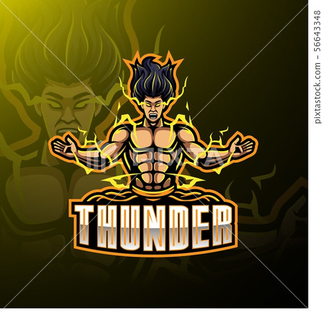 Thunder sport mascot logo design 56643348