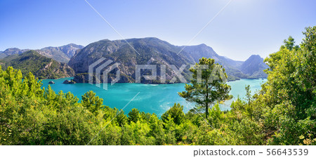 Panorama of Green Canyon surrounded by trees Panorama of Green Canyon surrounded by trees 56643539