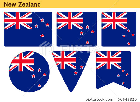 "New Zealand flag" 6 shape icon design 56643829