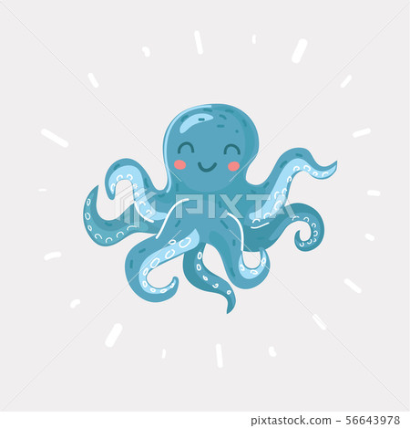 Octopus isolated on white background Octopus isolated on white background 56643978