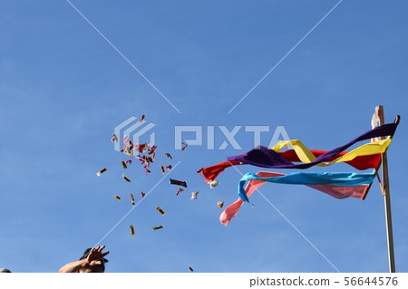 Celebration building Shinto ritual Behavior Traditional event Material Background Original scenery of Japan Izumi City Kagoshima Prefecture Celebration building Shinto ritual Behavior Traditional event Material Background Original scenery of Japan Izumi City Kagoshima Prefecture 56644576