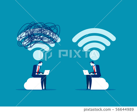 Business person with good and bad connections. Business person with good and bad connections. 56644989