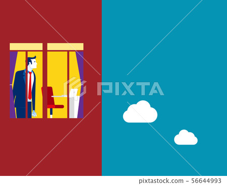 Businessman looking for freedom. Concept business Businessman looking for freedom. Concept business 56644993