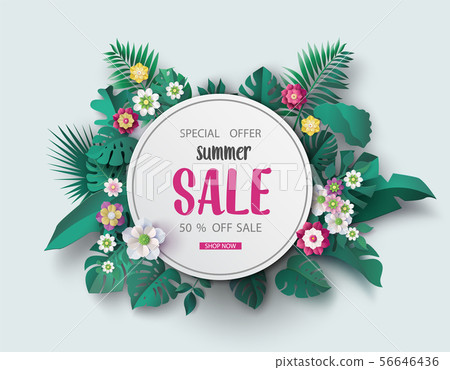 Summer sale banner paper cut Summer sale banner paper cut 56646436