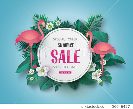 Summer sale banner paper cut Summer sale banner paper cut 56646437