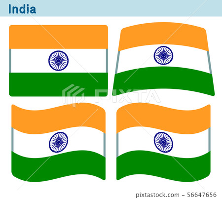 “印度國旗”4形狀圖標設計 “印度國旗”4形狀圖標設計 56647656