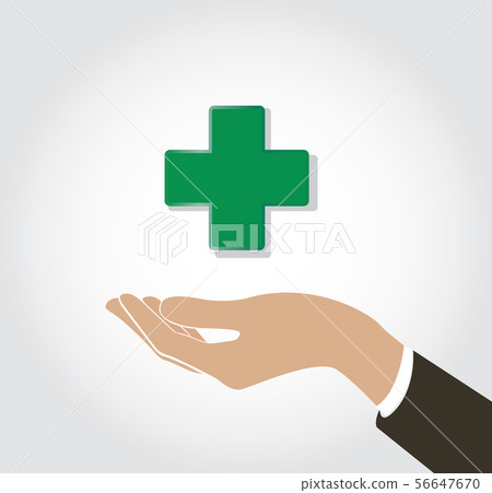 hand holding medical icon hand holding medical icon 56647670