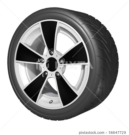 Slick wheels 3D render Slick wheels 3D render 56647729