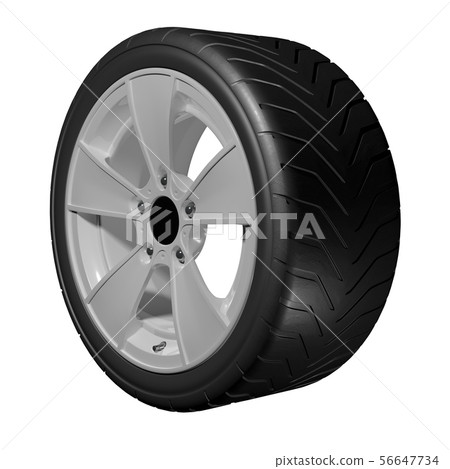 Slick wheels 3D render 56647734