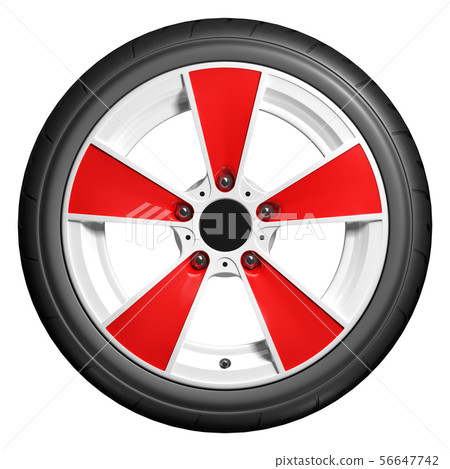 Slick wheels 3D render-插圖素材[56647742] - PIXTA圖庫