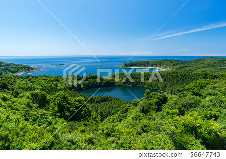 [Oga Peninsula, Akita Prefecture] The view of Ninomegata, Toga Bay and the Sea of Japan from Hachibodai is truly spectacular 56647743