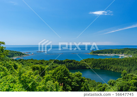 [Oga Peninsula, Akita Prefecture] The view of Ninomegata, Toga Bay and the Sea of Japan from Hachibodai is truly spectacular 56647745